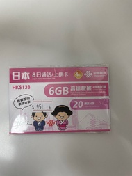 日本八日SIM卡/Japan 8 days SIM card