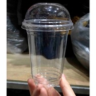 50 250ml plastic cups + spherical lid - used to hold iced brown and iced black coffee