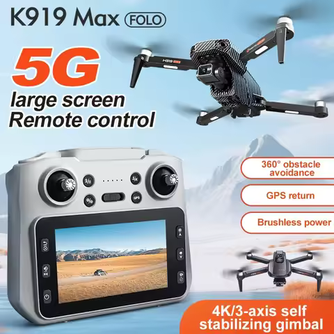 K919 MAX GPS Drone Professional 4K Camera 3-axis Gimbal Aerial Brushless Avoiding Obstacle With Larg