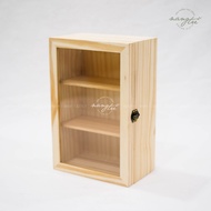 3-tier wooden household storage box cabinet, multi-purpose storage box