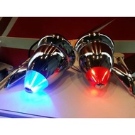 กระจกมองข้าง กระจกติดรถยนต์ รถคลาสสิค รถเรโทร รถโบราณ ทรงกระสุน ผลิตจาก แสตนเลส และโลหะอย่างดี มีไฟห