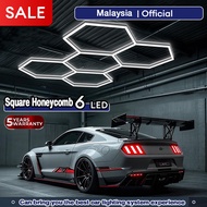 Hexagon Honeycomb LED Light for Car Wash Room Gym Barbershop Garage Ceiling Decoration Lampu Siling