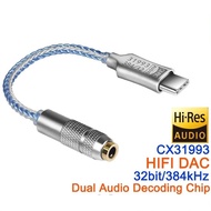 Bộ Chuyển Đổi Tai Nghe DAC Conexant CX31993 Dongle Type C Đến 3.5mm 32 bit / 384KHz  Điện Thoại An