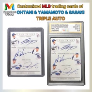[Mentor Shop] ✨ Shohei Ohtani & Yoshinobu Yamamoto & Roki Sasaki LA Dodgers Triple Auto Custom Card 