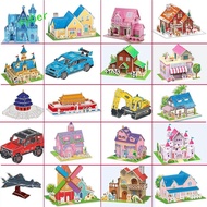 CYBERLINX 3D Castle Airplane Assembly Model, 3d Puzzles Building Model, Cartoon Castle Paper Airplan