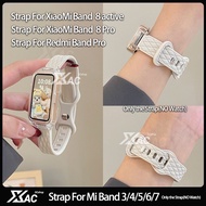 Strap For XiaoMi Band 8active Strap For XiaoMi Band 8 Pro Leather pattern silicone strap Straps For 