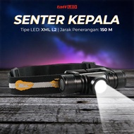 TaffLED Senter Kepalalamplight LED XML-L2 800 Lumens - D10-GCU2 - Black - DHIORA STORE