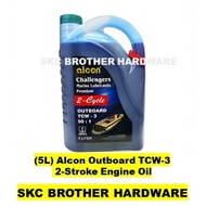 (5L) Alcon Outboard TCW-3 | 2-Stroke Engine Oil | Minyak Hitam 2T
