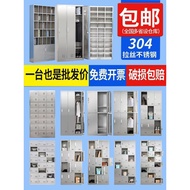 S/💖Stainless steel cupboard304Tea Cabinet Commercial Plate Cabinet Multi-Grid Cupboard School Factory Canteen Staff Lock