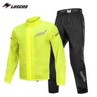 Lyschy เสื้อกันฝนสำหรับขี่รถจักรยานยนต์กันน้ำเสื้อกันฝนผู้ชายเสื้อกันฝนเสื้อแจ็คเก็ตกางเกงสะท้อนแสง