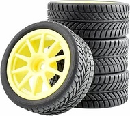 QASULER 4pcs Grip Tires Insert Sponge Wheel, for HSP Racing, 1/10 1:10 On-Road Car RC 910-6085 Rc Ca