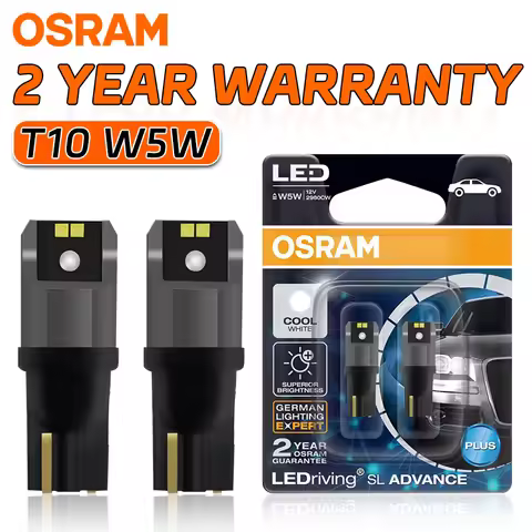 OSRAM 10pcs T10 W5W LED Bulbs Canbus 194 501 LED Car Interior Dome Light Clearance Light Instrument 