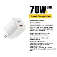Essager 70W PPS GAN Fast Charger Type C USB Adapter สำหรับชาร์จโทรศัพท์มือถือและคอมพิวเตอร์