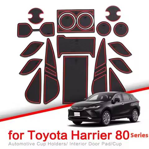 for Toyota Harrier 80 Series Japan Model Anti-Slip Gate Slot Mat Rubber Door Groove Pad Cup Holder C