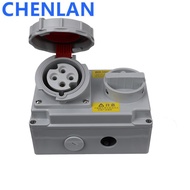 32A4 Hole IP67 6H Waterproof Industrial Surface Mounted Mechanical Chain Socket Box 3P+E 380-415V Eu