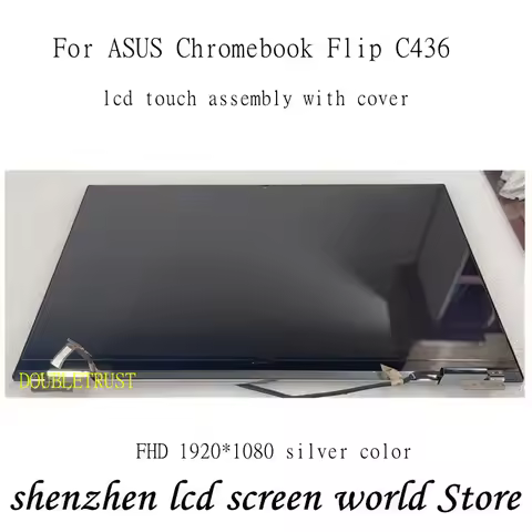 1920x1080 14inch oriignal with touch For ASUS Chromebook Flip C436 display screen upper half LCD scr