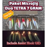 MICROJIG PACKAGE 7 GRAM FISHING BAIT JIG MICRO JIG INCLUDING ASIST GIDHOOK FREE BOX
