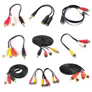 Audio Conversion Cable 3.5 Turn Lotus Head Male Female Turn Red White AV One Point Two For Two Audio