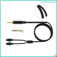 WU Braided Design 3 5mm Audios Cable for HD580 HD600 HD650 HD660 HD660S Clear Sound