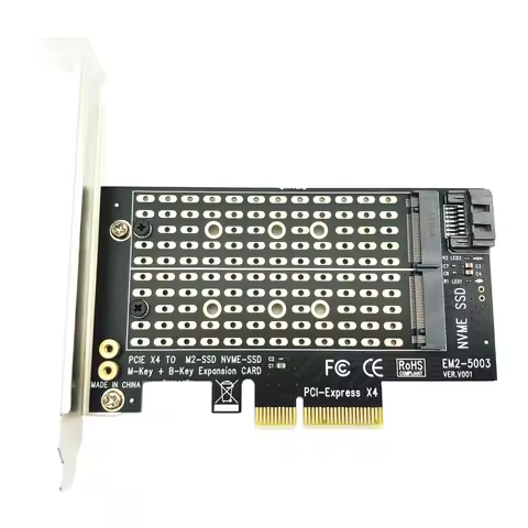 NVME/SATA M2 PCI E Adapter PCI Express PCIE to M2 Adapter SSD M2 to SATA PCI-E Card NVME M Key + B K