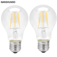 NANSHUN0O 2 Pack LED Light Bulbs, CRI 80+ 220V LED Filament Bulbs, Energy-Efficient 360 Degree Beam 