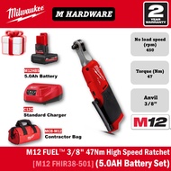 Milwaukee M12 FUEL™ 3/8" 47Nm High Speed Ratchet | FHIR38-501