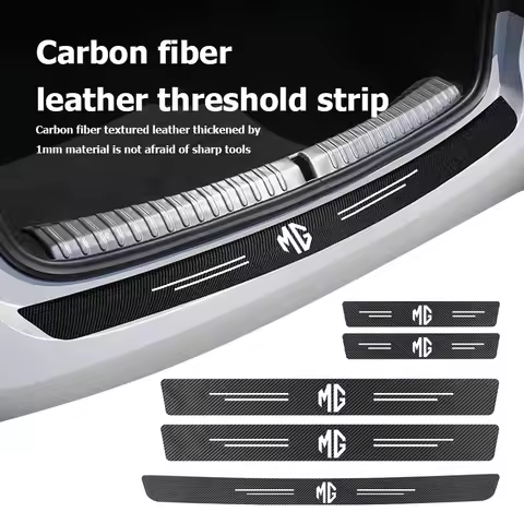 For MG Car Door Threshold Strip Door Sill Protector Carbon Fiber Sticker HS EHS 3 5 6 7 GT RX5 ZT RX