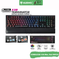 NUBWO KEYBOARD(คีย์บอร์ด)Gaming รุ่นTerminator X30 Black(Blue,Red Switch)-APP Solution