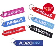 A320 Aviation Keychain with Double-sided Embroidery - Perfect Gift for Aviation Lovers, Strap Lanyar