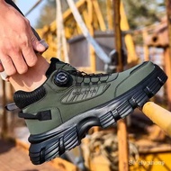 2026 Rotating button Men Work & Safety Shoes Anti-smash Anti puncture Work Boots Steel toe shoes Pro