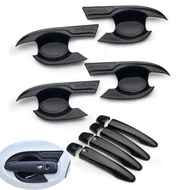 For Nissan X-Trail T32 2014-2020 X Trail XTrail Carbon Fiber Car Door Handle Bowl Cover Styling Acce