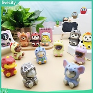 livecity|  Animal Squeeze Toy Soft TPR Stretchable Cross-dressing Duck Panda Tiger Pinch Toys Decompression Creative Sensory Squishes Stress Relief Toy Candy Bag Filler