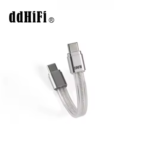 DD ddHiFi MD19S 100W Fast Charging USB-C HiFi Audio Cable, Slim Aluminum Alloy Plug, Compatible with