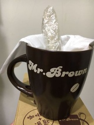 全新 伯朗咖啡 Mr. Brown 咖啡杯+湯匙組
