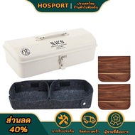 【HOSPORT Camping Mall】กล่องเก็บเครื่องมือตั้งแคมป์พร้อมที่จับแบบพกพาพกพากล่องเก็บ Anti-SLIP Camping