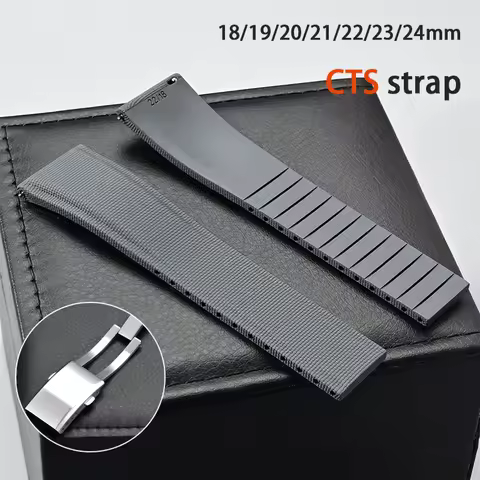 CTS Fluoro Rubber Strap 18mm 19mm 20mm 21mm 22mm 23mm 24mm FKM Quick Release Universal Men Women Wat