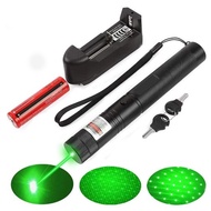 Senter Green Laser Hijau jarak jauh murah Pointer 100000 meter ori kecil paling super terang 3in1 teleskop berburu malam murah led cas plus gratis ongkir senapan angin Pointer Recharge 303 10KM 1 Mata Terjauh