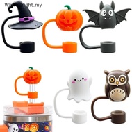 # WBMY # Halloween Straw Cover For Cup Silicone Straw Topper For 10mm Straw Dust-Proof Reusable Stra