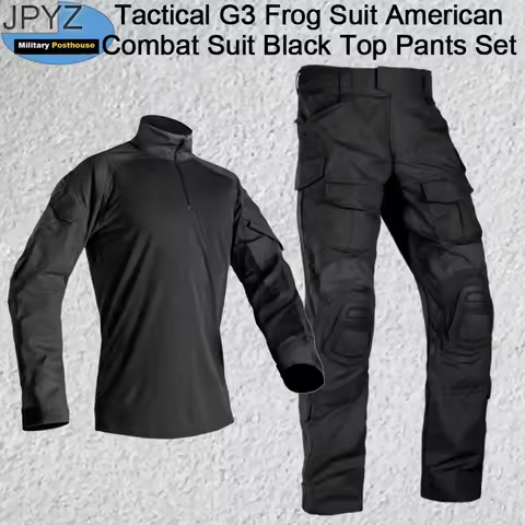 Tactical G3 Frog Suit American Combat Suit Black Top Pants Set