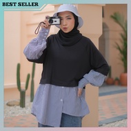 Contemporary Korean Blouse | Long Sleeve Blouse | Contemporary Viral Blouse | Women's Top | Muslim Fashion Women's Top | Blouse Top | Korean Women's Blouse | Casual Women's Top | Shirt Blouse | Messy Blouse For Women