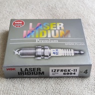 NGK LASER IRIDIUM IZFR6K11 6994 spark plug Proton Wira Satria Putra Waja 1.6MMC Vios Jazz City VTEC 