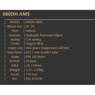 Great texture ZOOM Downhill Coil Suspension Bicycle Fork  680DH AMS 26/29inch T170MM with Double Sho