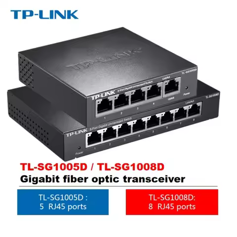 TP-LINK 5-Port Gigabit Switch, 8-Port Enterprise-Grade Switch, Monitoring Network Cable Splitter, Me