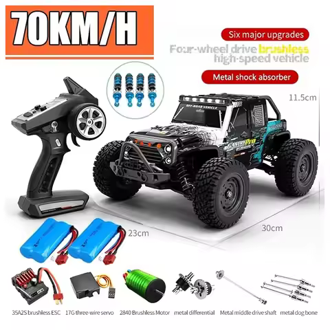 16103PRO 1:16 4WD RC Car with LED 2.4G Remote Control Cars 70KM/H High Speed Drift Monster Truck for