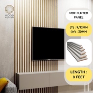 【Ready Stock】Fluted Panel 8feet length MDF fluted panel papan 9/12mm thickness