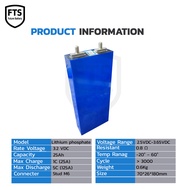 แบตลิเธียม 25Ah LFP 3.2v 25Ah น๊อต บัสบาร์ครบ