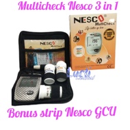 Nesco multicheck 3in 1 (kolesterol,asam urat, gula darah /Alat tes GCU