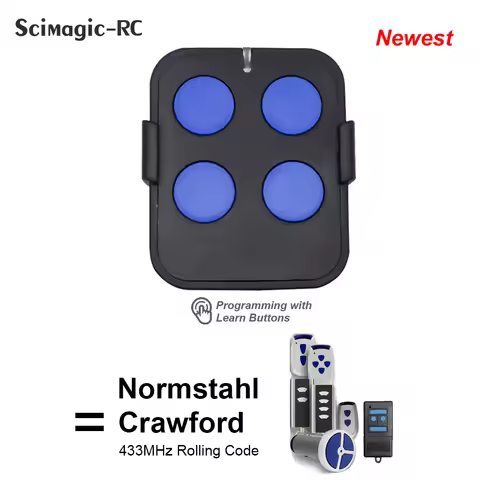 Normstahl Crawford Garage Door Remote Control 433.92MHz Rolling Code Standard Steel EA433 2KS 4KS RC