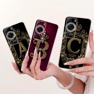 For Huawei P60 Pro Case MNA-AL00 Luxury Crown Letters Cover Soft Slim Phone Case For Huawei P60 Art 