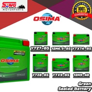 OSIMA | SEALED BATTERY GREEN - ALL OSIMA BATTERY - YTZ5-S/YTZ7-BS/YTZ6-BS/YTZ7-BS/12N6.5-BS/YTX7A-BS